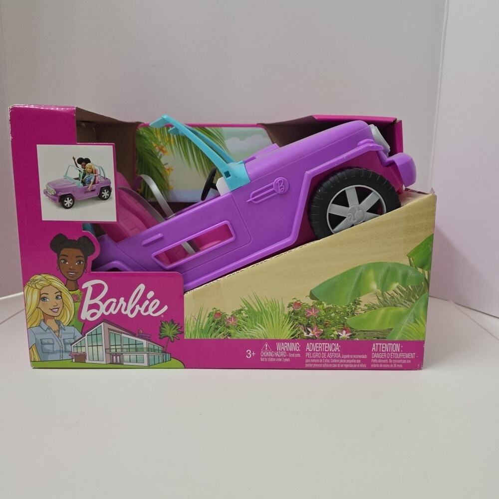 Barbie Off-Road Purple Jeep Vehicle Rolling Wheels With Seat Belts Car Toys Gift